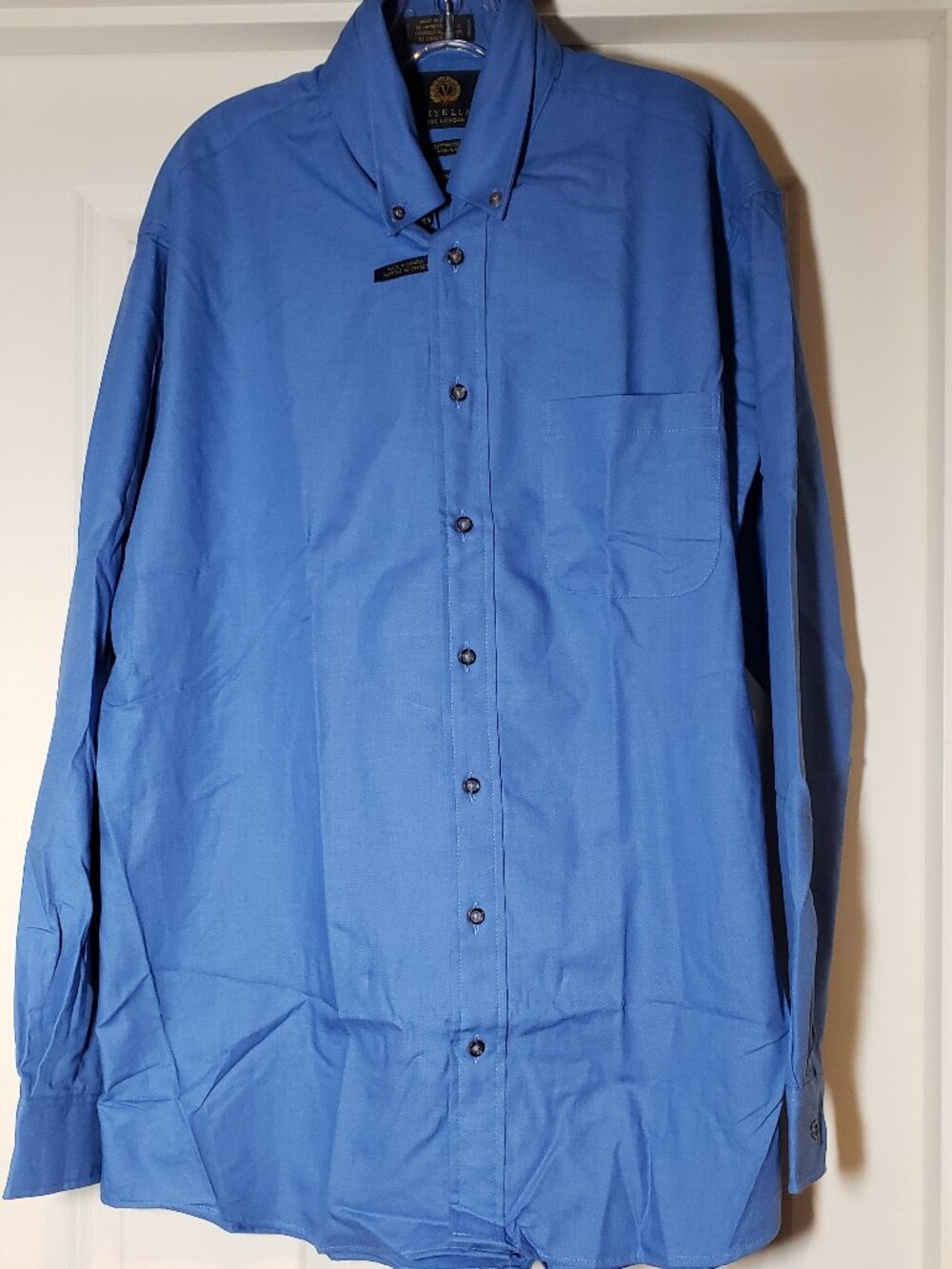 New Viyella Blue Large Button down